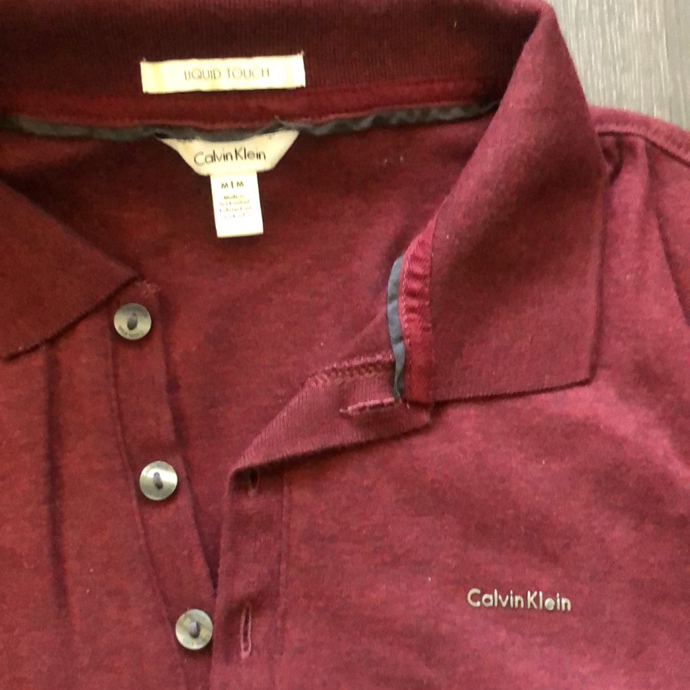 Calvin Klein Small Polo in Burgundy